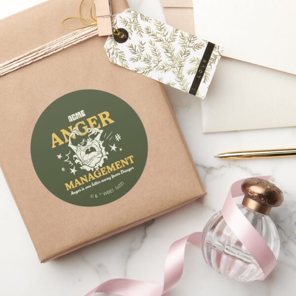 LOONEY TUNES™ TAZ™ ACME Anger Management Classic Round Sticker