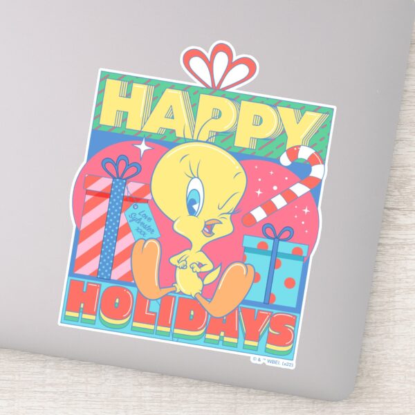 LOONEY_TUNES™___TWEETY™_Happy_Holidays_Sticker_1 LOONEY TUNES™ TWEETY™ Happy Holidays Sticker
