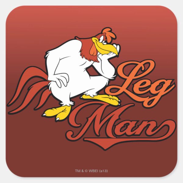 Leg Man Square Sticker