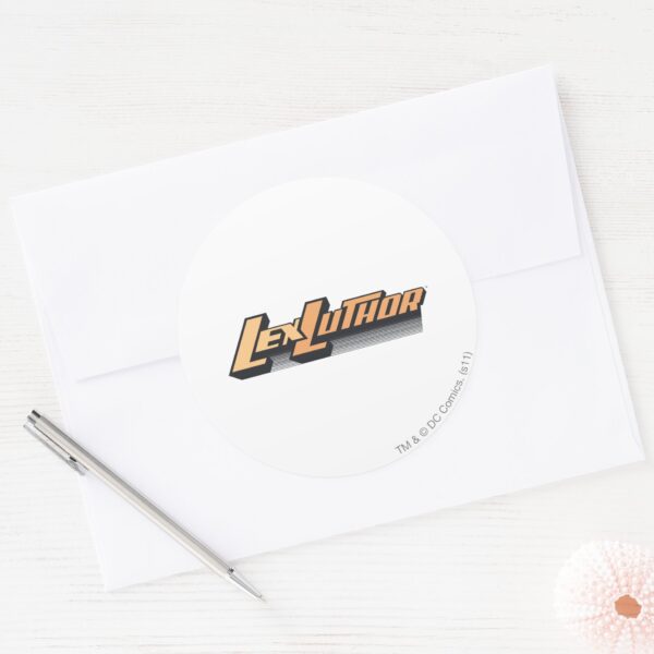 Lex_Luthor_-_One_line_Classic_Round_Sticker_3 Lex Luthor One Line Classic Round Sticker