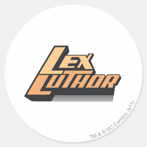 Lex_Luthor_-_Two_Lines_Classic_Round_Sticker_1 Lex Luthor Two Lines Classic Round Sticker