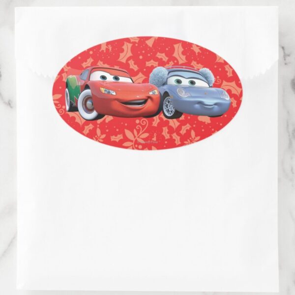Lightning_McQueen_&_Sally_Oval_Sticker_4 Lightning McQueen Sally Oval Sticker