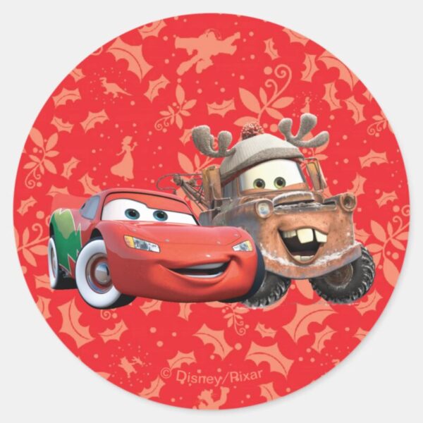 Lightning_&_Mater_Classic_Round_Sticker_1 Lightning Mater Classic Round Sticker