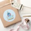 Lilo Stitch Reading A Heartwarming Tale Classic Round Sticker