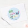 Lilo Stitch Ohana Means Family Classic Round Sticker
