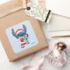 Lilo Stitch Santa Claus Stitch Square Sticker