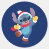 Lilo And Stitch Happy Holidays Dance Classic Round Sticker