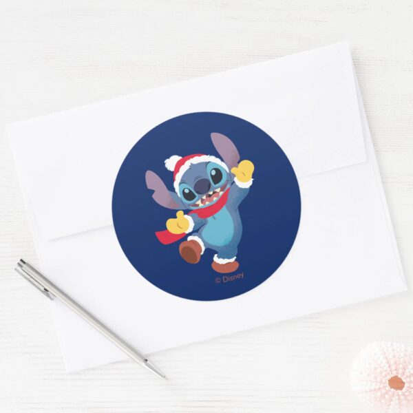 Lilo_and_Stitch___Happy_Holidays_Dance_Classic_Round_Sticker_3 Lilo And Stitch Happy Holidays Dance Classic Round Sticker
