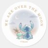 Lilo And Stitch Over The Moon Baby Shower Classic Round Sticker