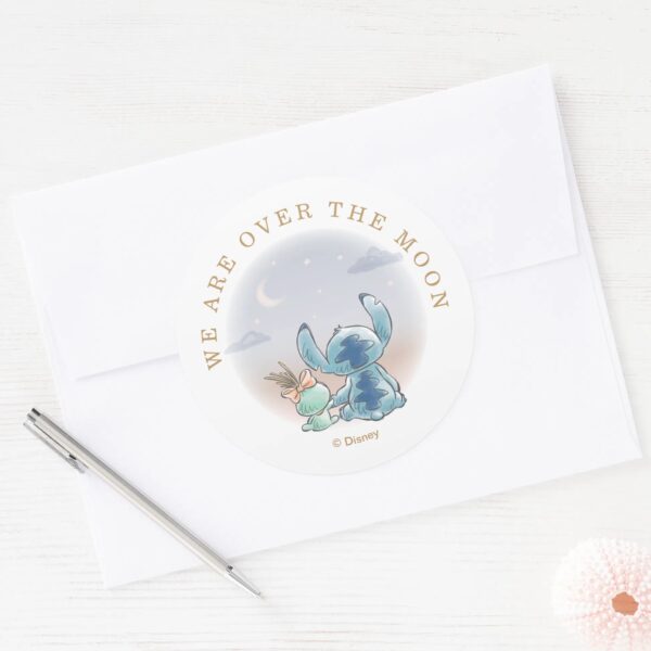 Lilo_and_Stitch___Over_the_Moon_-_Baby_Shower_Classic_Round_Sticker_4 Lilo And Stitch Over The Moon Baby Shower Classic Round Sticker