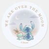 Lilo And Stitch Over The Moon Boy Baby Shower Classic Round Sticker
