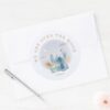 Lilo And Stitch Over The Moon Boy Baby Shower Classic Round Sticker