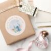 Lilo And Stitch Over The Moon Girl Baby Shower Classic Round Sticker