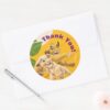 Lion King Thank You Classic Round Sticker