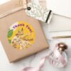 Lion King Thank You Classic Round Sticker