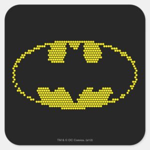 Lite Brite Bat Emblem Square Sticker
