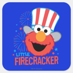 Little Firecracker Elmo Square Sticker