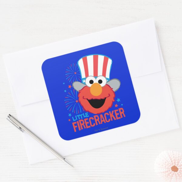 Little Firecracker Elmo Square Sticker