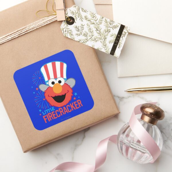 Little Firecracker Elmo Square Sticker