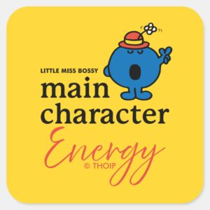 Little_Miss_Bossy_Main_Character_Energy_Square_Sticker_1 Little Miss Bossy Main Character Energy Square Sticker