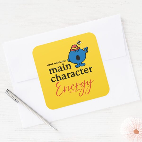 Little_Miss_Bossy_Main_Character_Energy_Square_Sticker_3 Little Miss Bossy Main Character Energy Square Sticker