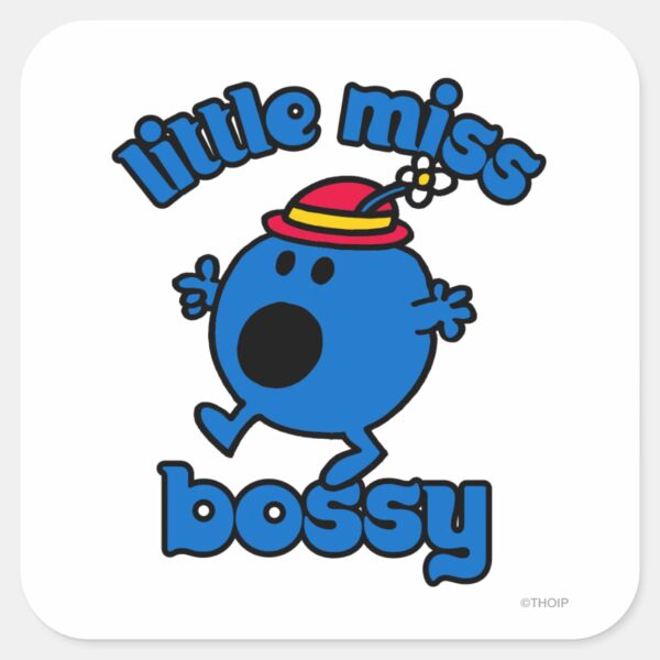 Little_Miss_Bossy_On_The_Move_Square_Sticker_1 Little Miss Bossy On The Move Square Sticker