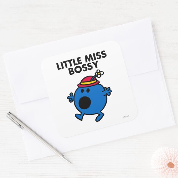 Little_Miss_Bossy___Black_Lettering_Square_Sticker_3 Little Miss Bossy Black Lettering Square Sticker