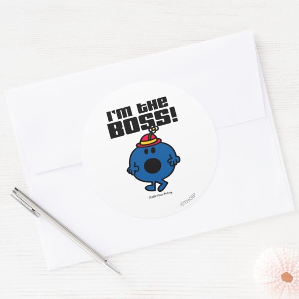 Little_Miss_Bossy___I'm_The_Boss_Classic_Round_Sticker_3 Little Miss Bossy Im The Boss Classic Round Sticker