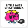 Little_Miss_Chatterbox_&_Black_Telephone_Square_Sticker_1 Little Miss Chatterbox Black Telephone Square Sticker