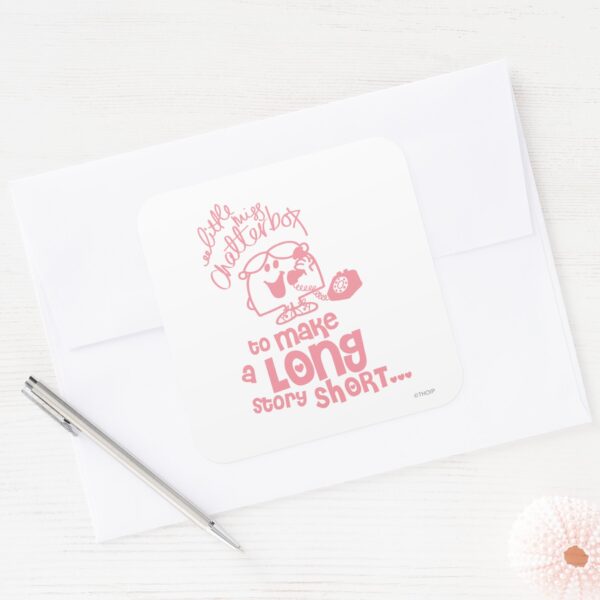 Little_Miss_Chatterbox___Long_Story_Short_Square_Sticker_3 Little Miss Chatterbox Long Story Short Square Sticker