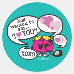 Little_Miss_Chatterbox___Valentine_Classic_Round_Sticker_1 Little Miss Chatterbox Valentine Classic Round Sticker