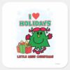 Little_Miss_Christmas___I_Love_Holidays_Square_Sticker_1 Little Miss Christmas I Love Holidays Square Sticker