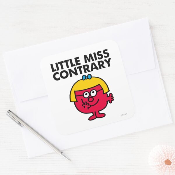 Little_Miss_Contrary_Square_Sticker_3 Little Miss Contrary Square Sticker