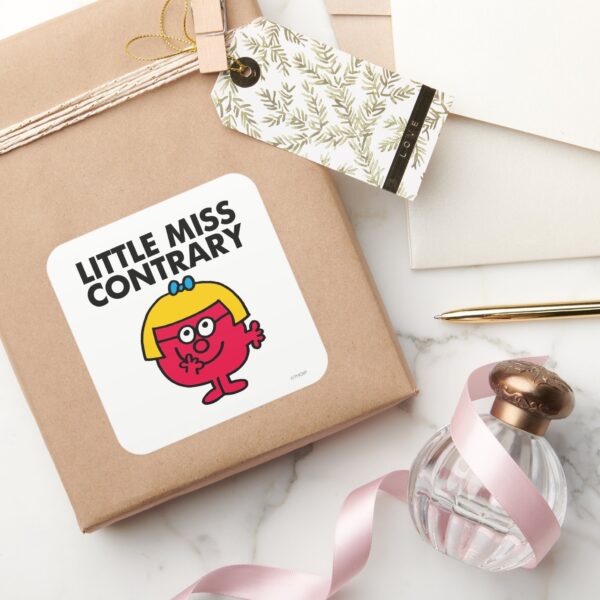 Little_Miss_Contrary_Square_Sticker_5 Little Miss Contrary Square Sticker