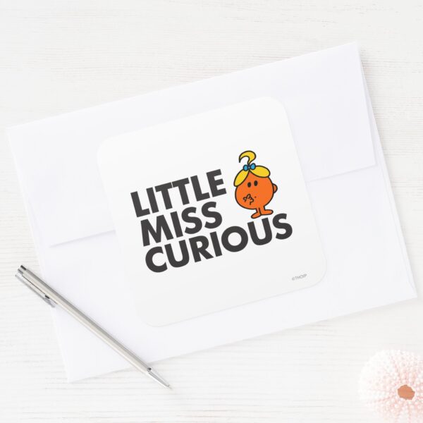 Little_Miss_Curious___Black_Lettering_Square_Sticker_3 Little Miss Curious Black Lettering Square Sticker