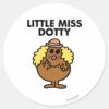 Little_Miss_Dotty___Black_Lettering_Classic_Round_Sticker_1 Little Miss Dotty Black Lettering Classic Round Sticker
