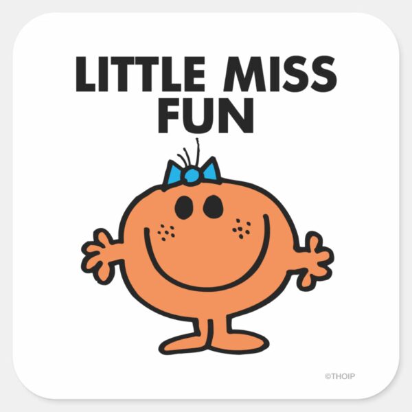 Little_Miss_Fun___Black_Lettering_Square_Sticker_1 Little Miss Fun Black Lettering Square Sticker