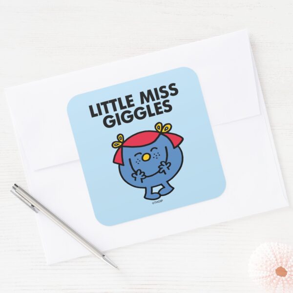 Little_Miss_Giggles___Black_Lettering_Square_Sticker_3 Little Miss Giggles Black Lettering Square Sticker