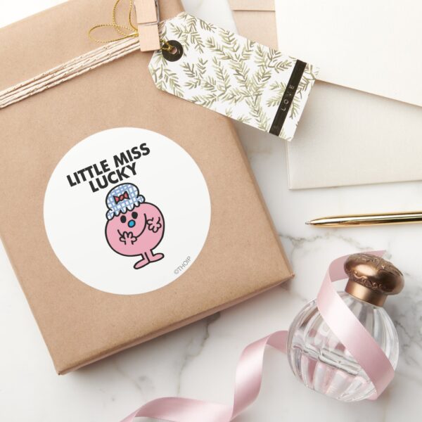 Little_Miss_Lucky_Hiding_Her_Mouth_Classic_Round_Sticker_5 Little Miss Lucky Hiding Her Mouth Classic Round Sticker