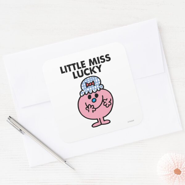 Little_Miss_Lucky_Hiding_Her_Mouth_Square_Sticker_3 Little Miss Lucky Hiding Her Mouth Square Sticker