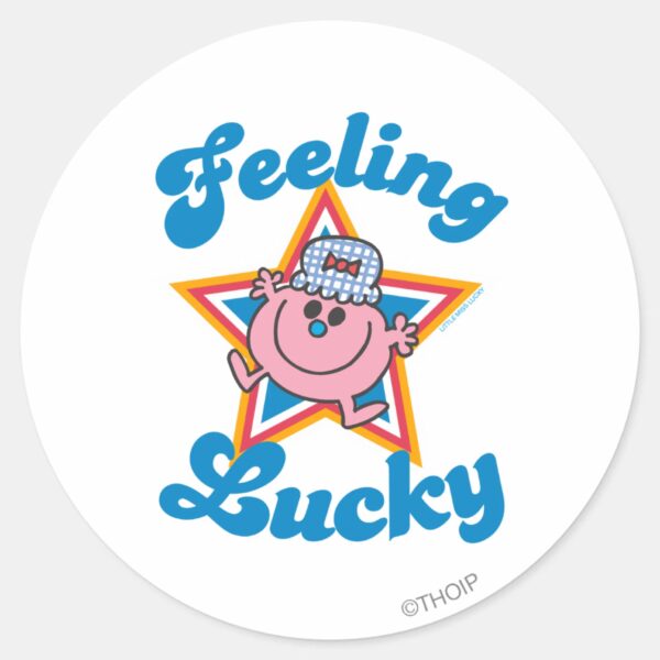Little_Miss_Lucky_Star_Classic_Round_Sticker_1 Little Miss Lucky Star Classic Round Sticker