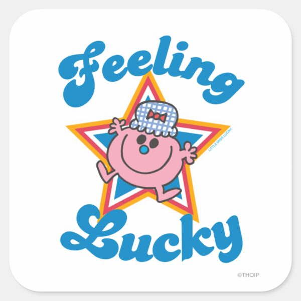 Little_Miss_Lucky_Star_Square_Sticker_1 Little Miss Lucky Star Square Sticker