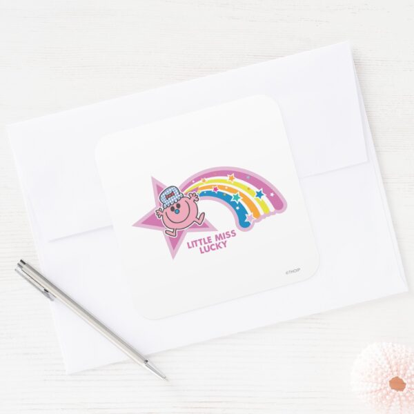 Little_Miss_Lucky___Rainbow_Square_Sticker_3 Little Miss Lucky Rainbow Square Sticker