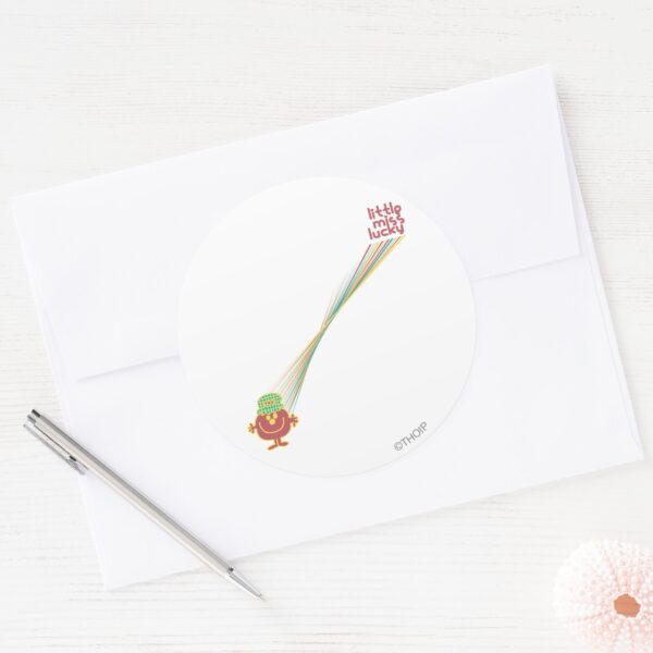 Little_Miss_Lucky___Rays_Of_Luck_Classic_Round_Sticker_3 Little Miss Lucky Rays Of Luck Classic Round Sticker