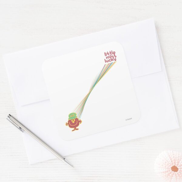 Little_Miss_Lucky___Rays_Of_Luck_Square_Sticker_3 Little Miss Lucky Rays Of Luck Square Sticker