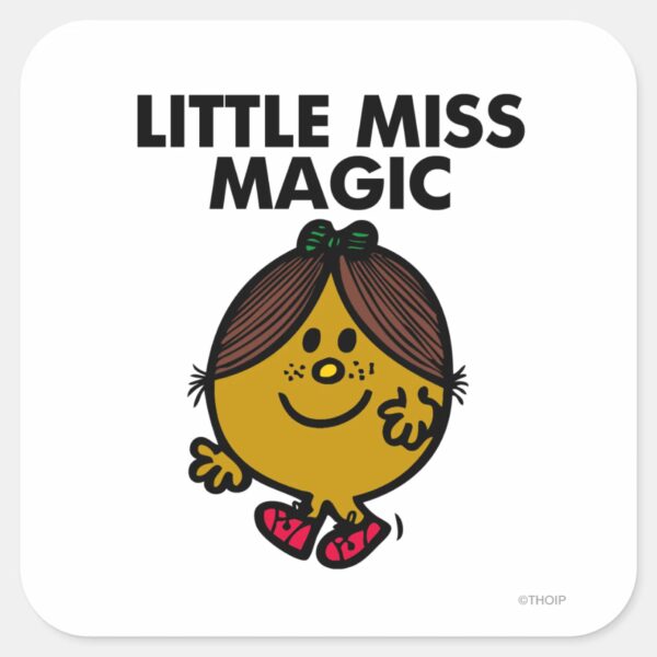Little_Miss_Magic___Black_Lettering_Square_Sticker_1 Little Miss Magic Black Lettering Square Sticker
