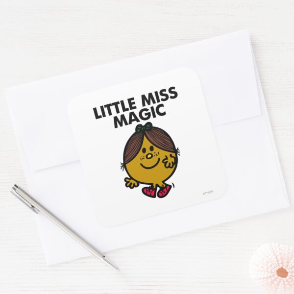 Little_Miss_Magic___Black_Lettering_Square_Sticker_3 Little Miss Magic Black Lettering Square Sticker