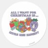 Little_Miss_Naughty's_Christmas_Joy_Classic_Round_Sticker_1 Little Miss Naughtys Christmas Joy Classic Round Sticker