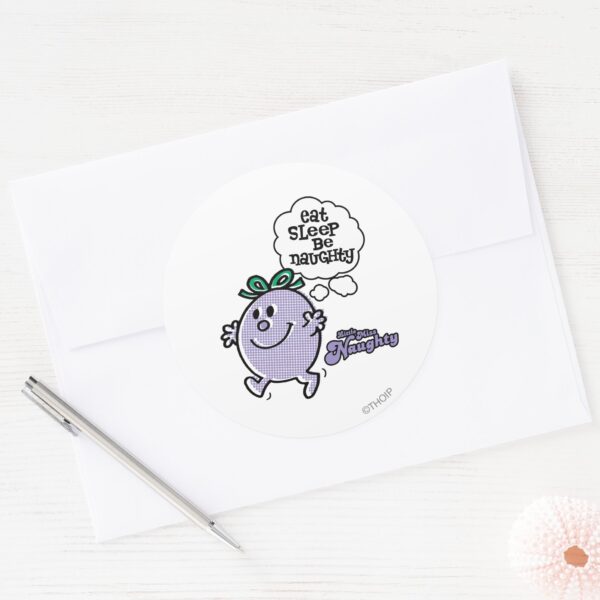 Little_Miss_Naughty's_Three_Step_Plan_Classic_Round_Sticker_3 Little Miss Naughtys Three Step Plan Classic Round Sticker