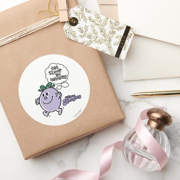 Little_Miss_Naughty's_Three_Step_Plan_Classic_Round_Sticker_5 Little Miss Naughtys Three Step Plan Classic Round Sticker